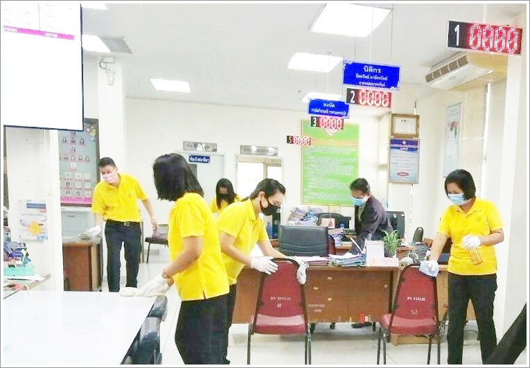 สำนักงานบังคับคดีจังหวัดสุรินทร์ สาขารัตนบุรี จัดกิจกรรม Big Cleaning Day เพื่อป้องกันและลดการระบาดของเชื้อไวรัสโคโรนา 2019 (Coronavirus Disease 2019 COVID-19)